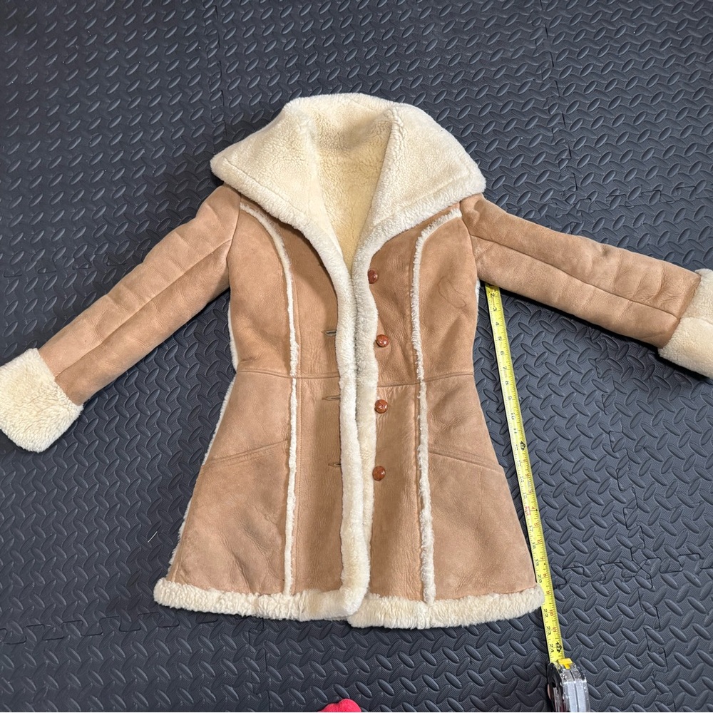 Women's Tan Shearling Coat